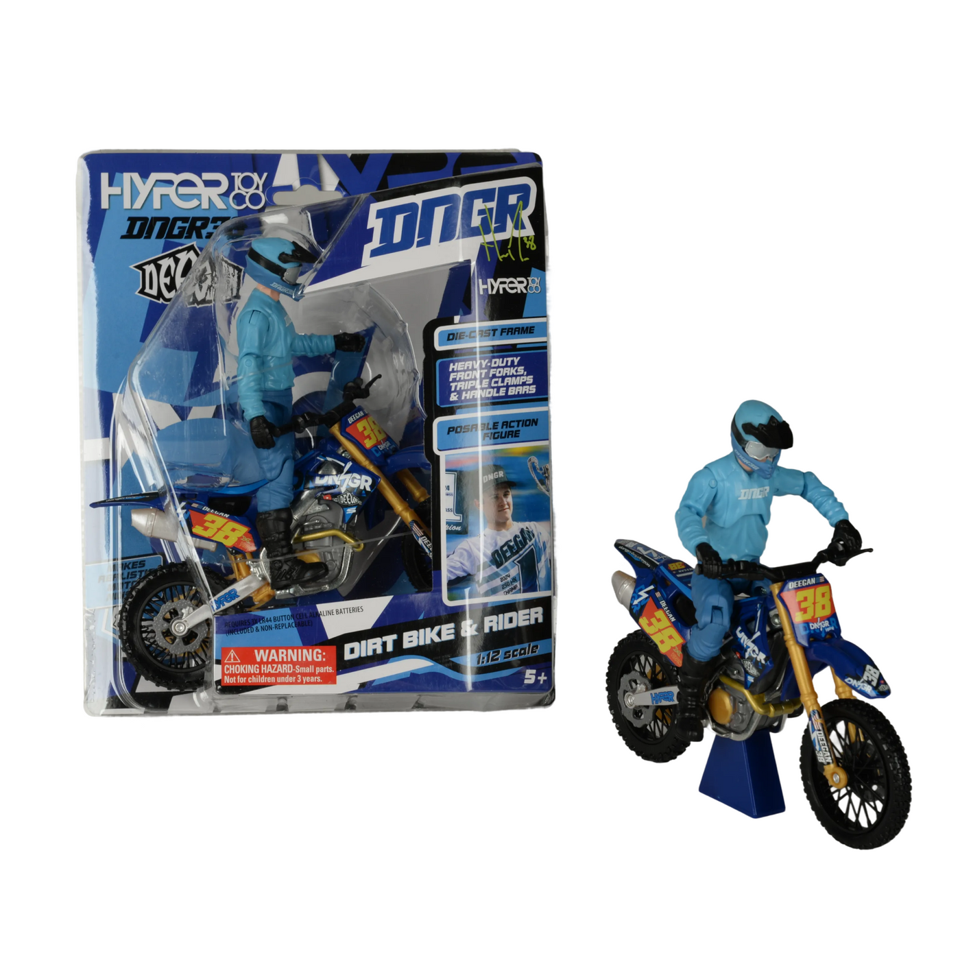 Hyper Toys Haiden “DNGR Boy” Deegan Rider & Dirt Bike – 1:12 Scale