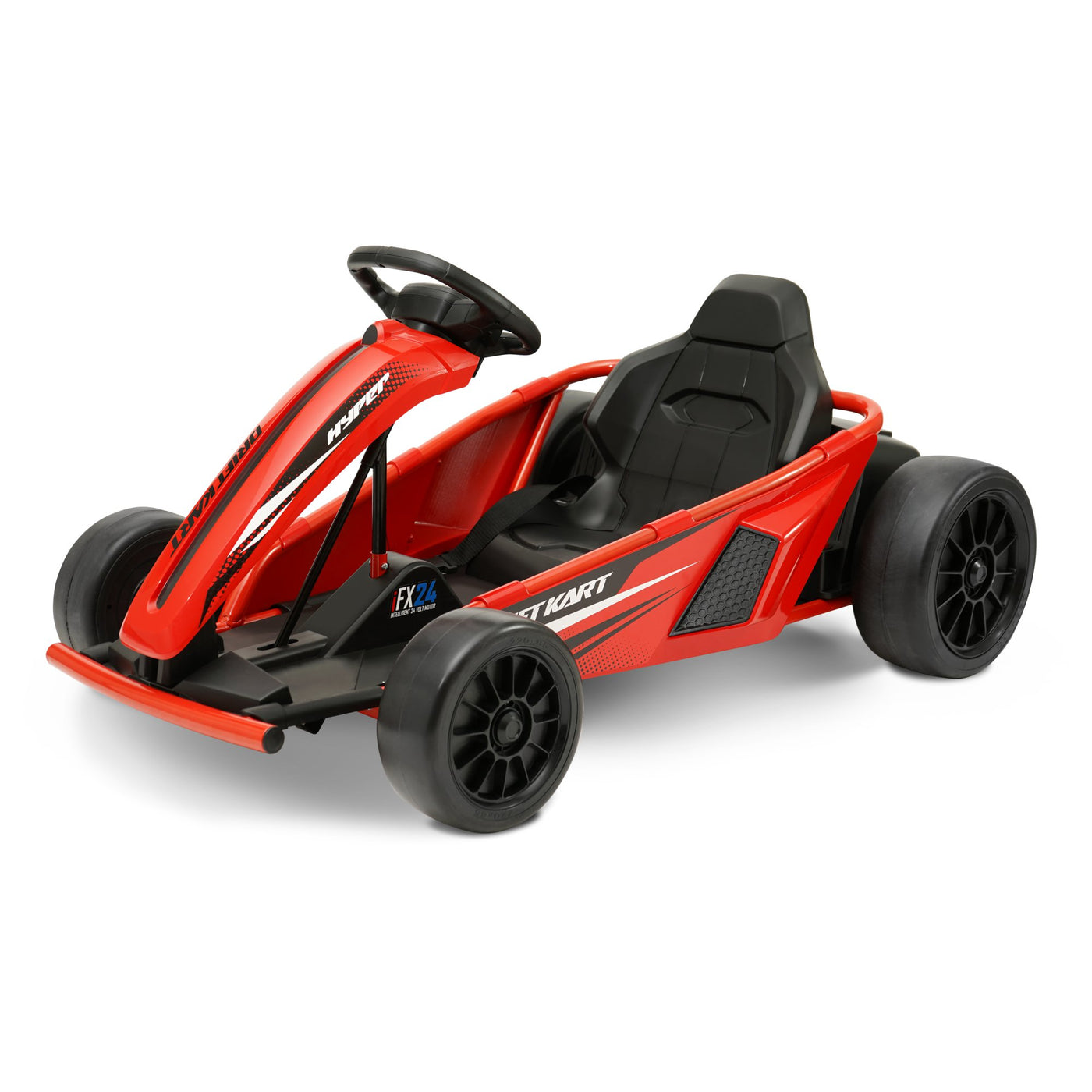 Hyper Toys 24V Drifting Go Kart Ride On for Kids, Red